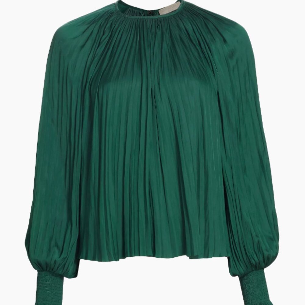 NWT Ulla Johnson Aidy Pleated Blouse Sz 8 $390